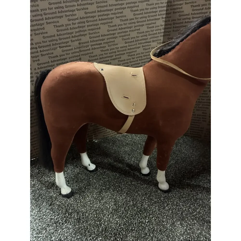 18 In American Girl Brown Horse with Saddle & Bridle Vintage